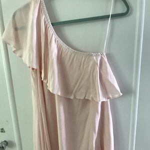 Delacy Petal Pink One Shoulder Dress